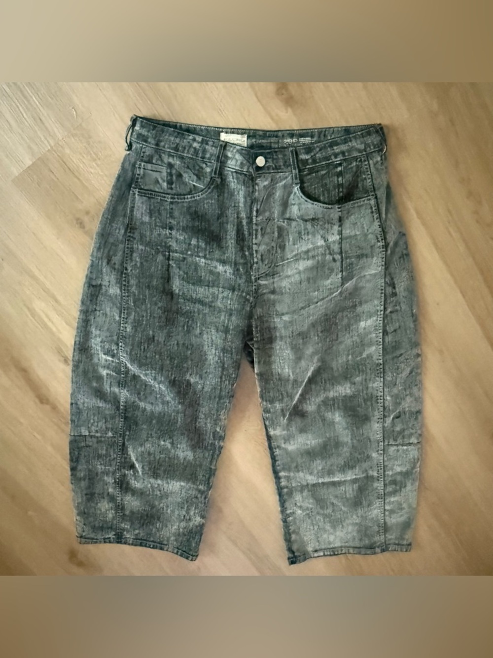 Anthropologie Pilcro Kenna Barrel Jean Wide Leg Velvet Edition Sz 29 Petite - Picture 2 of 4